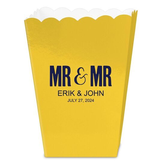 Bold Mr & Mr Mini Popcorn Boxes